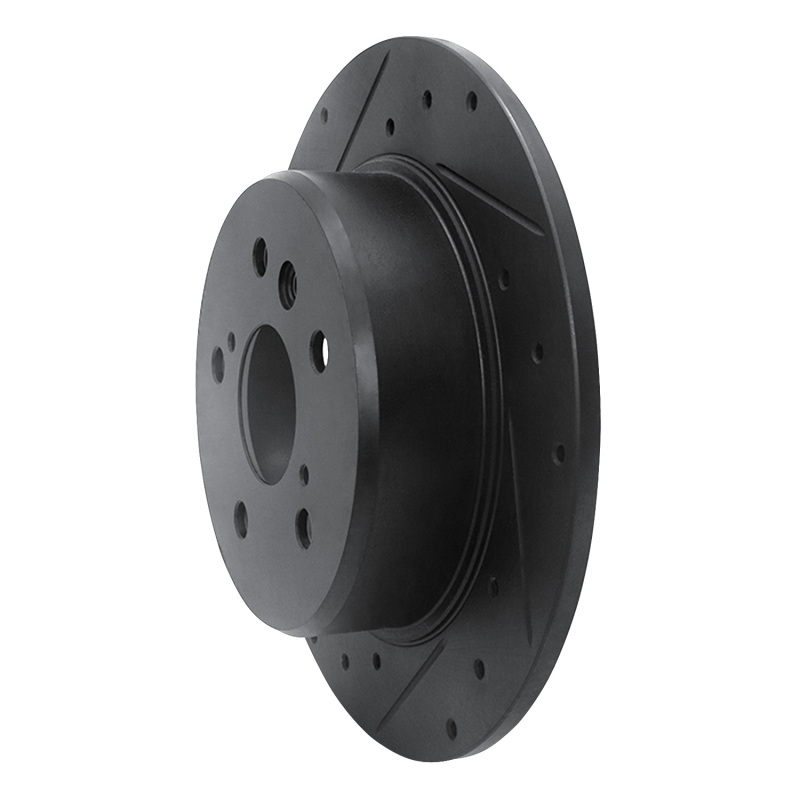 Lexus RX300 Brake Rotor (1) - Rear Left - R1 Concepts - Drilled & Slotted - Black - `99-`03